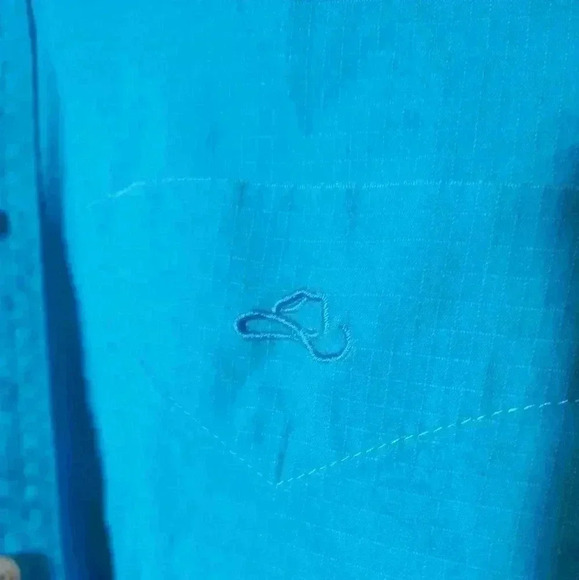 Resistol long sleeve button down teal shirt size XXL - Picture 5 of 5